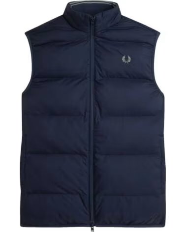 FRED PERRY GILET MATELASSÉ INSULATED BLEU MARINE NAVY