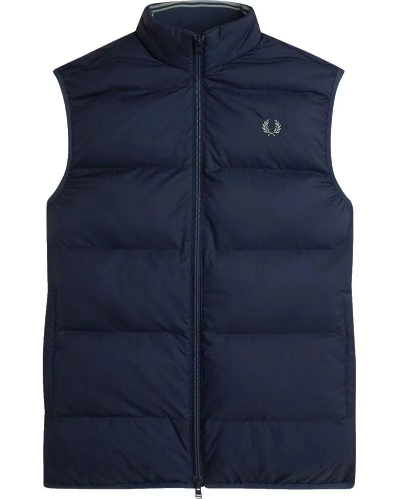 FRED PERRY GILET MATELASSÉ INSULATED BLEU MARINE NAVY