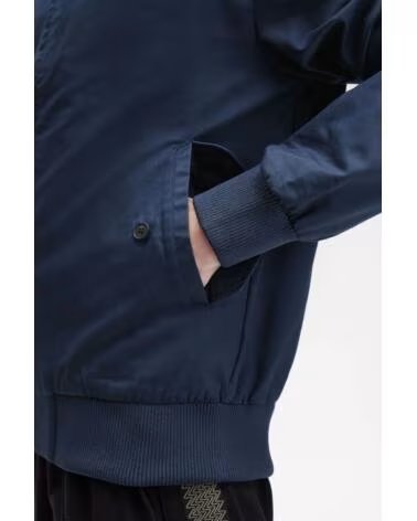 GIACCHE E CAPPOTTI FRED PERRY CLASSIC HARRINGTON JACKET TENNIS BLUE NAVY