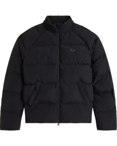 VESTE MATELASSÉE FRED PERRY À MANCHES RAGLAN BLACK