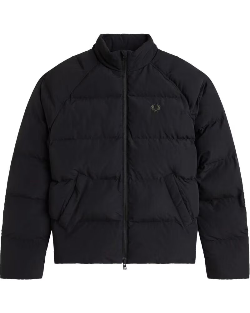 VESTE MATELASSÉE FRED PERRY À MANCHES RAGLAN BLACK