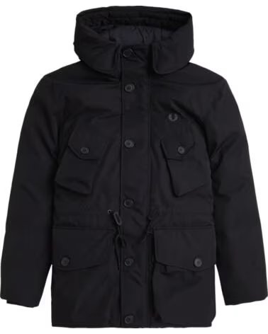 VÊTEMENTS D´EXTÉRIEUR MATELASSÉS FRED PERRY AVEC POCHES PLAQUÉES EN NOIR BLACK