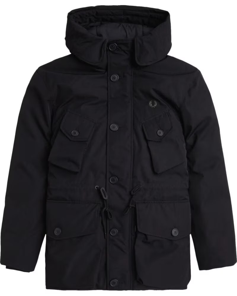 VÊTEMENTS D´EXTÉRIEUR MATELASSÉS FRED PERRY AVEC POCHES PLAQUÉES EN NOIR BLACK