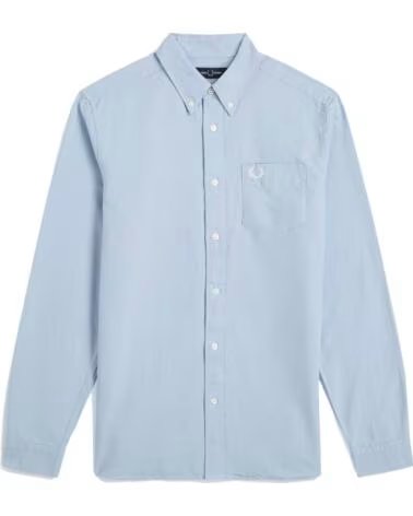CAMISA OXFORD FRED PERRY LIGHT SMOKE BLUE
