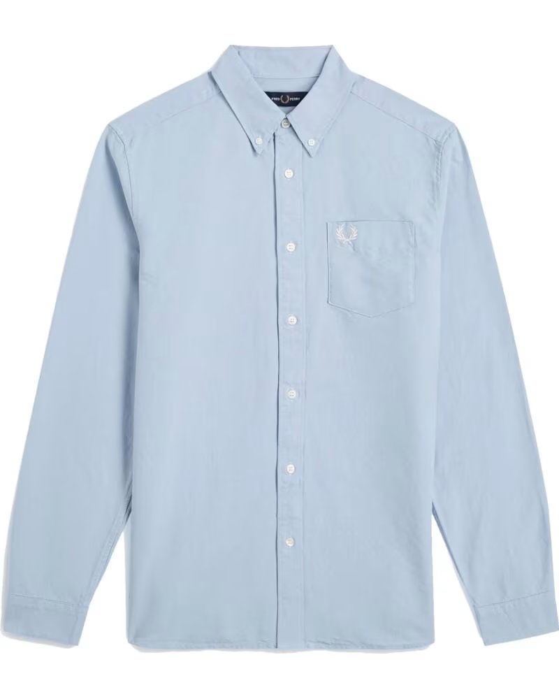 CAMISA OXFORD FRED PERRY LIGHT SMOKE BLUE