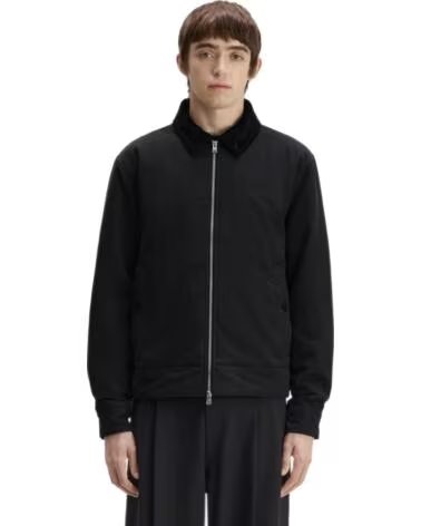 FRED PERRY GIACCA CABAN IN COTONE NERO