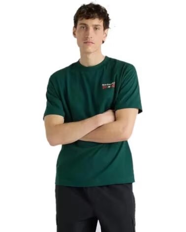 NEW BALANCE T-SHIRT GRAB A BITE BOSTON MT62S7YP NORDIC GREEN DARK