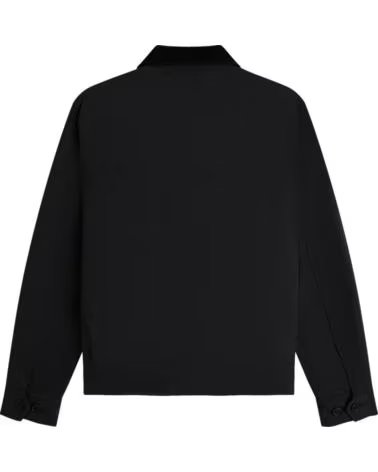 FRED PERRY GIACCA CABAN IN COTONE NERO