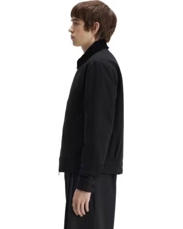 FRED PERRY GIACCA CABAN IN COTONE NERO