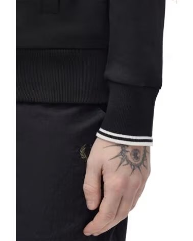 SWEATSHIRT COM FECHO FRED PERRY J3340 DARK GREEN