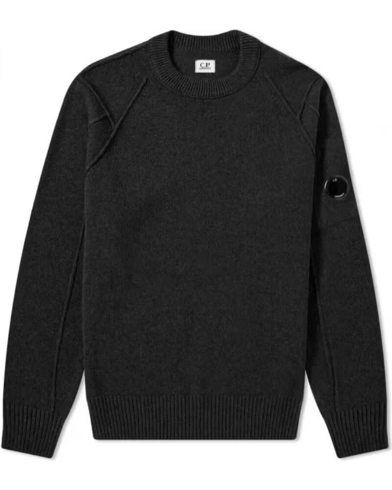 CP COMPANY CAMISOLA GOLA CARECA EM LÃ DE CORDEIRO BLACK