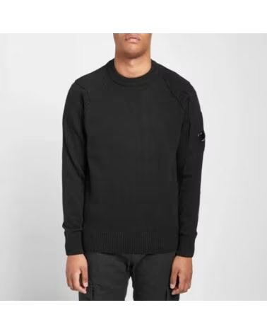 MAGLIONE IN LANA D´AGNELLO GIROCOLLO CP COMPANY BLU SCURO NAVY