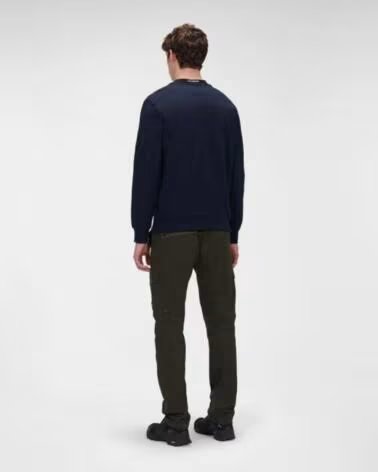 SWEAT-SHIRT CP COMPANY DIAGONAL RAISED FLEECE CREW NECK TOTAL ECLIPSE BLUE NAVY