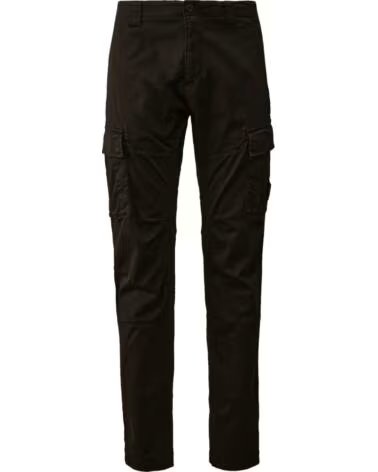 CP COMPANY PANTALONES CARGO STRETCH SATEEN ERGONOMIC 138A FIT NEGRO NAVY