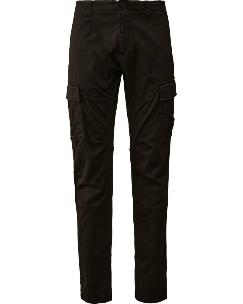 CP COMPANY PANTALONES CARGO STRETCH SATEEN ERGONOMIC 138A FIT NEGRO NAVY