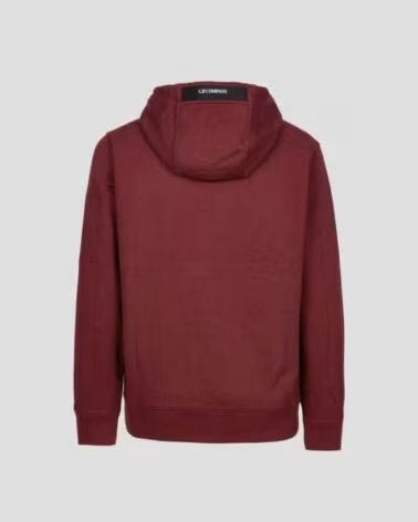 CP COMPANY KAPUZENSWEATSHIRT DIAGONAL RAISED FLEECE PORT ROYAL RED BURGUNDY