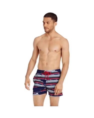 VILEBREQUIN MOORISE STRETCH BADESHORTS CRUISE LINES MIDNIGHT BLUE MULTICOLOR