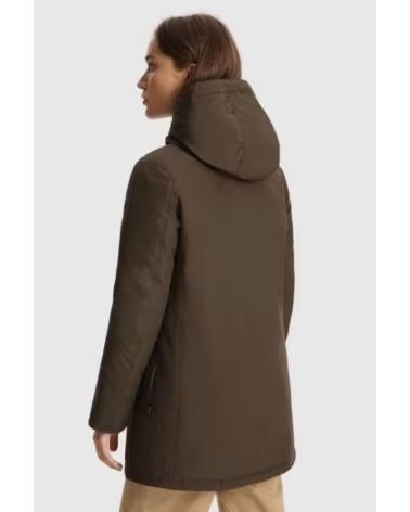 WOOLRICH DAMEN ARCTIC PARKA AUS RAMAR MIT ABNEHMBAREM PELZBESATZ DUNKELGRÜN DARK GREEN