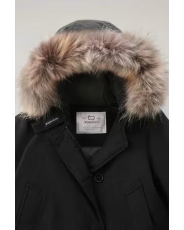 WOOLRICH PARKE FEMME ARCTIC EN RAMAR AVEC GARNITURE EN FOURRURE AMOVIBLE NOIR BLACK