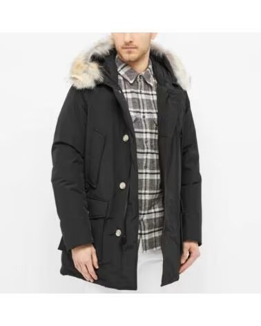 WOOLRICH PARKA ARCTIC EN RAMAR AVEC BORDURE EN FOURRURE AMOVIBLE BLACK