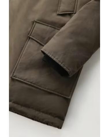 WOOLRICH PARKA ARCTIQUE EN RAMAR AVEC GARNITURE EN FOURRURE AMOVIBLE DARK GREEN