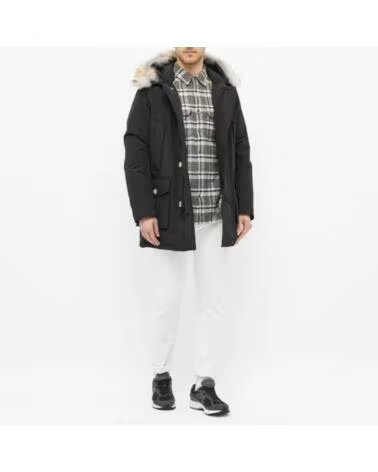 WOOLRICH PARKA ARCTIC EN RAMAR AVEC BORDURE EN FOURRURE AMOVIBLE BLACK