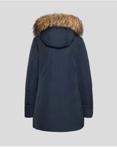 PARKA FEMME LUXURY ARCTIC AVEC FOURRURE AMOVIBLE WOOLRICH BLEU MARINE REP BLUE