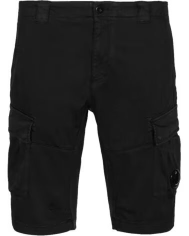 CP COMPANY BERMUDAS CARGO STRETCH SATEEN NEGRO BLACK