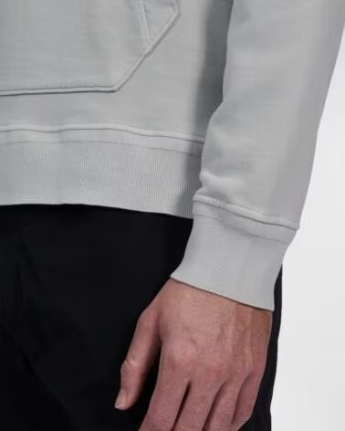 CP COMPANY COTTON FLEECE KAPUZENPULLOVER FLINT GREY