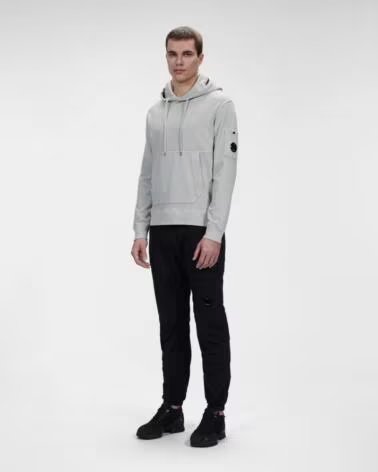 CP COMPANY COTTON FLEECE KAPUZENPULLOVER FLINT GREY