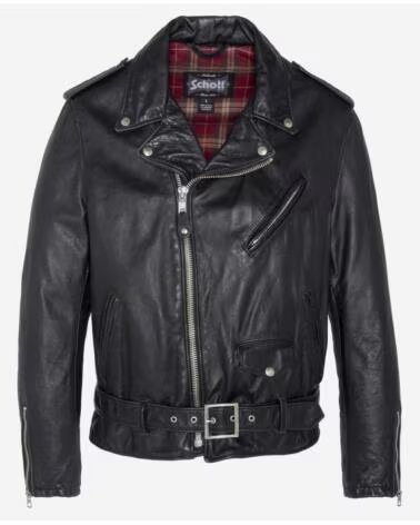 VESTE EN CUIR SCHOTT NYC VINTAGE PERFECTO MADE IN USA BLACK