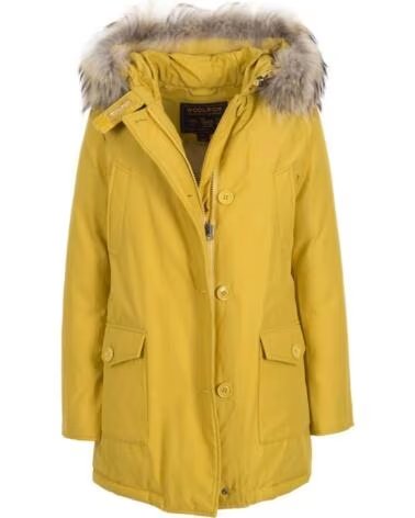PARKA ARCTIC FEMME EN RAMAR AVEC BORDURE EN FOURRURE AMOVIBLE WOOLRICH YELLOW