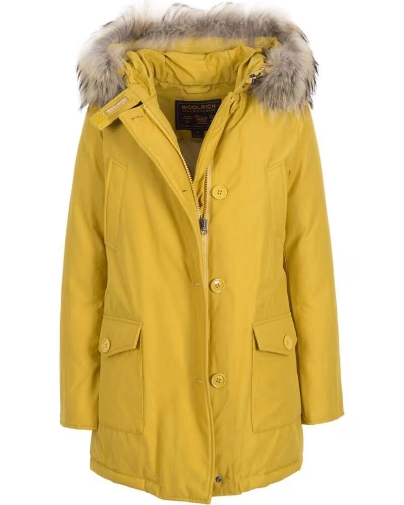 PARKA ARCTIC FEMME EN RAMAR AVEC BORDURE EN FOURRURE AMOVIBLE WOOLRICH YELLOW