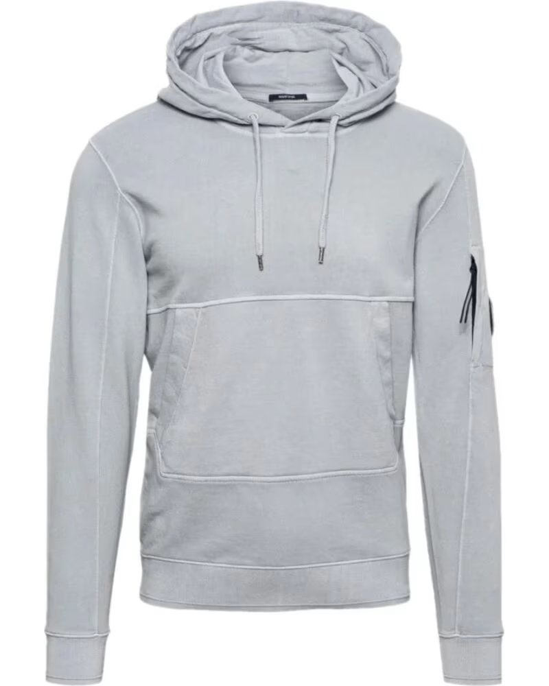 SUDADERA CP COMPANY COTTON FLEECE RESIST DYED CON CAPUCHA GRIS GREY