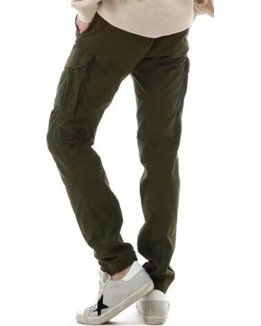 CP COMPANY PANTALONES CARGO STRETCH SATEEN VERDE OSCURO DARK GREEN