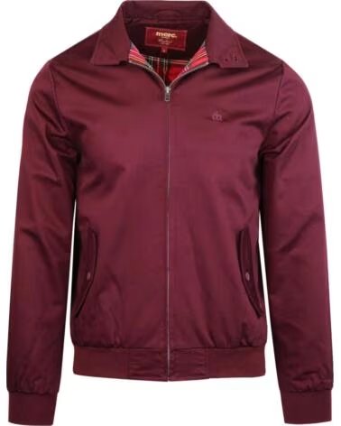 MERC THE HARRINGTON JACKET WINE BURGUNDY