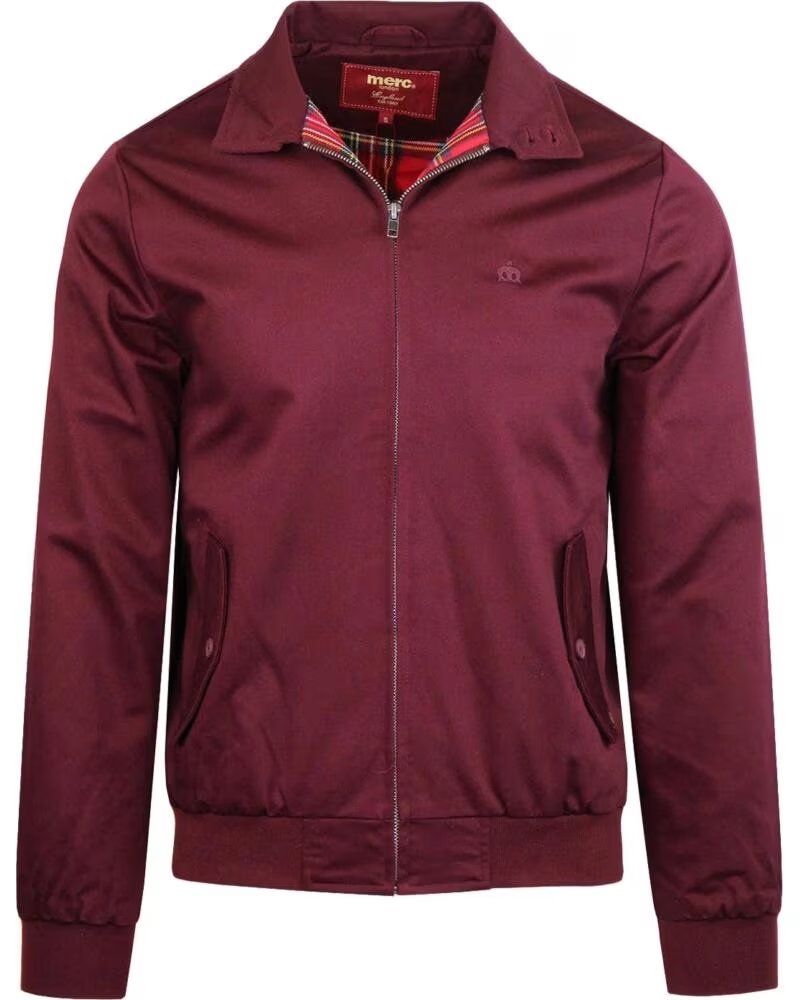MERC THE HARRINGTON JACKET WINE BURGUNDY