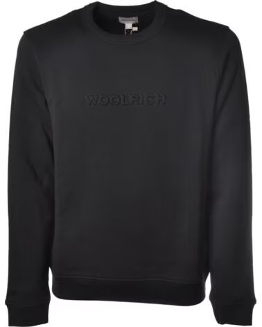 SWEAT-SHIRT DE LUXE EN COTON À COL ROND WOOLRICH NAVY