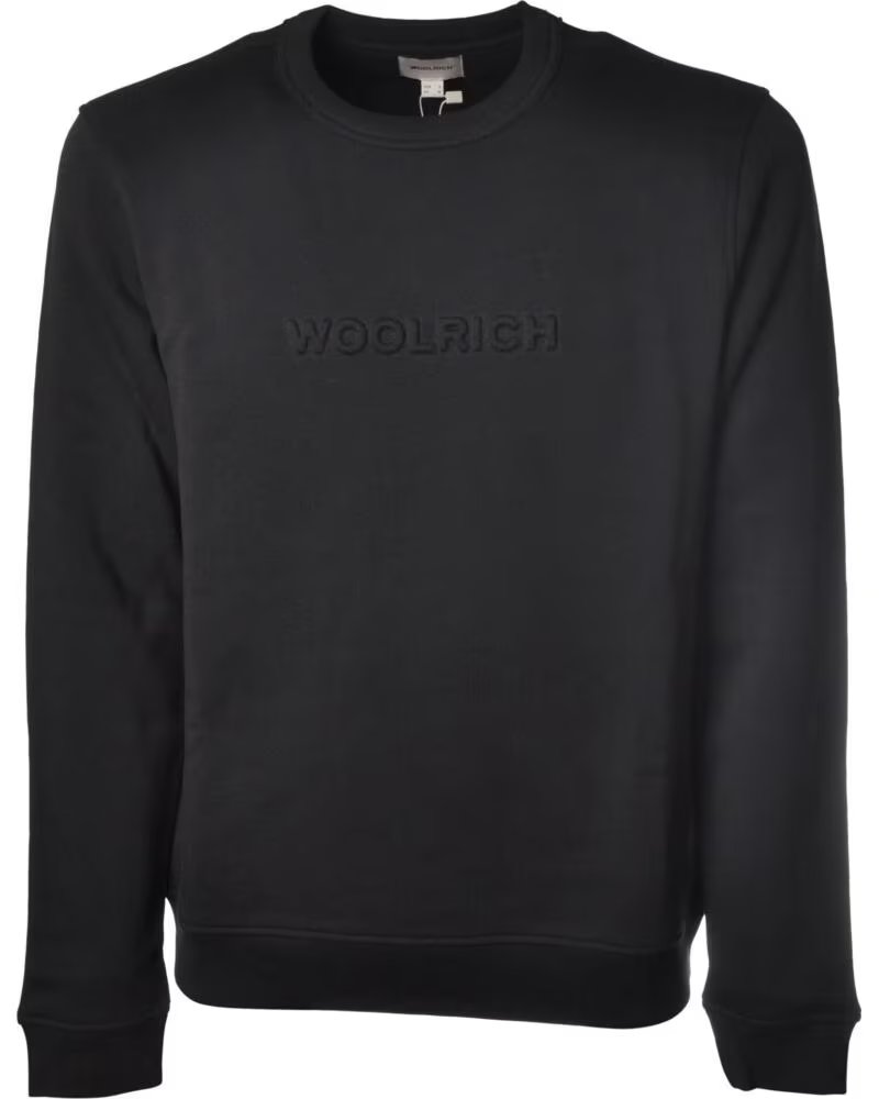 SWEAT-SHIRT DE LUXE EN COTON À COL ROND WOOLRICH NAVY