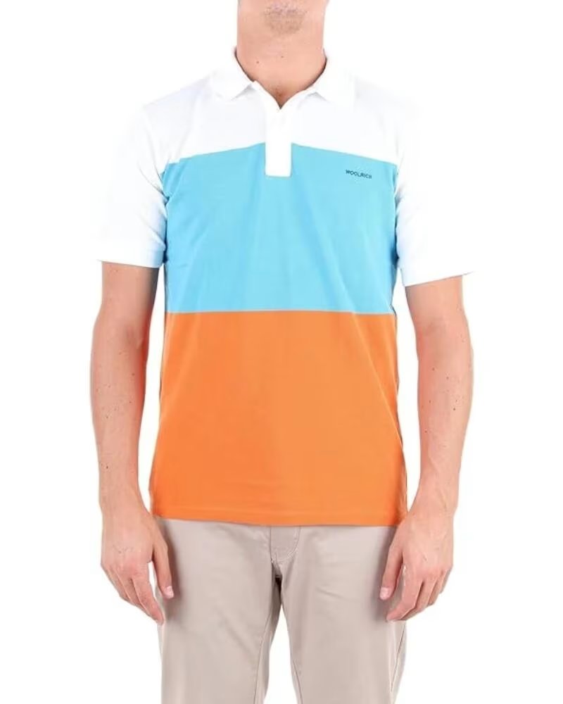 WOOLRICH FARBBLOCK-STREIFEN-POLOSHIRT MULTICOLOR