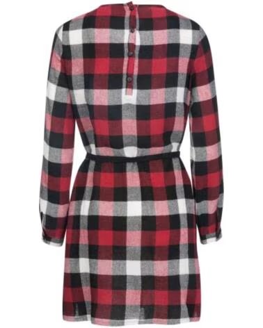 ROBE EN GAZE DE LAINE À CARREAUX WOOLRICH RED