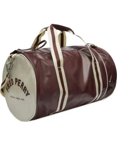 BORSA FRED PERRY CLASSIC BARREL OXBLOOD BURGUNDY