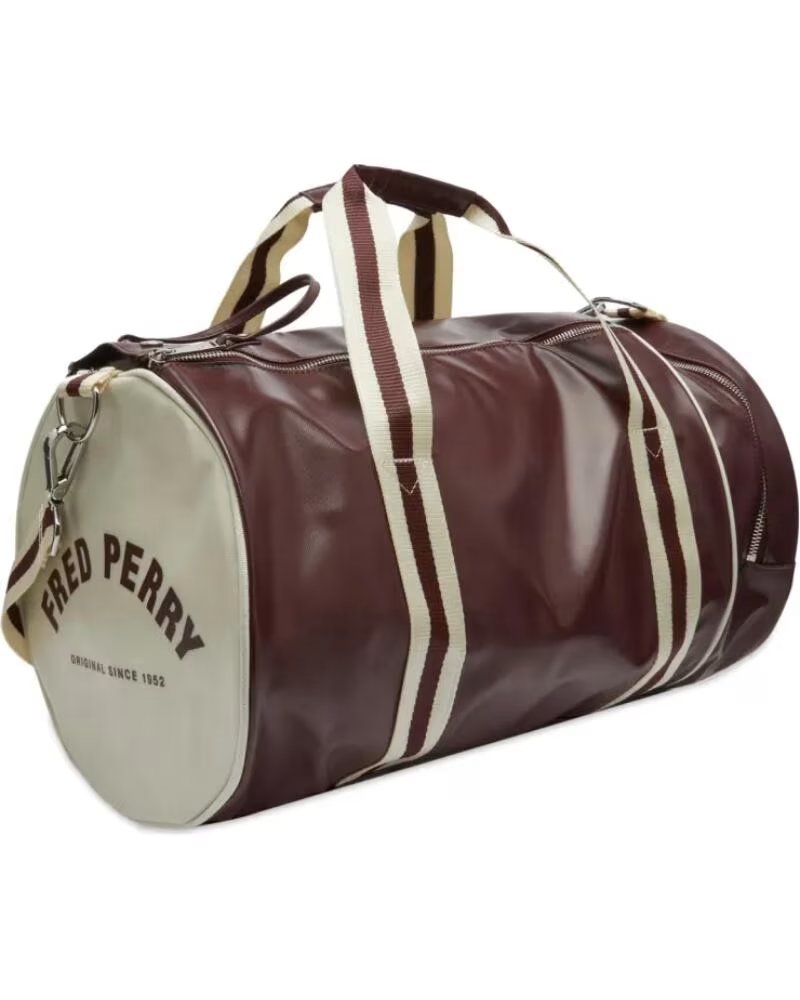 BORSA FRED PERRY CLASSIC BARREL OXBLOOD BURGUNDY