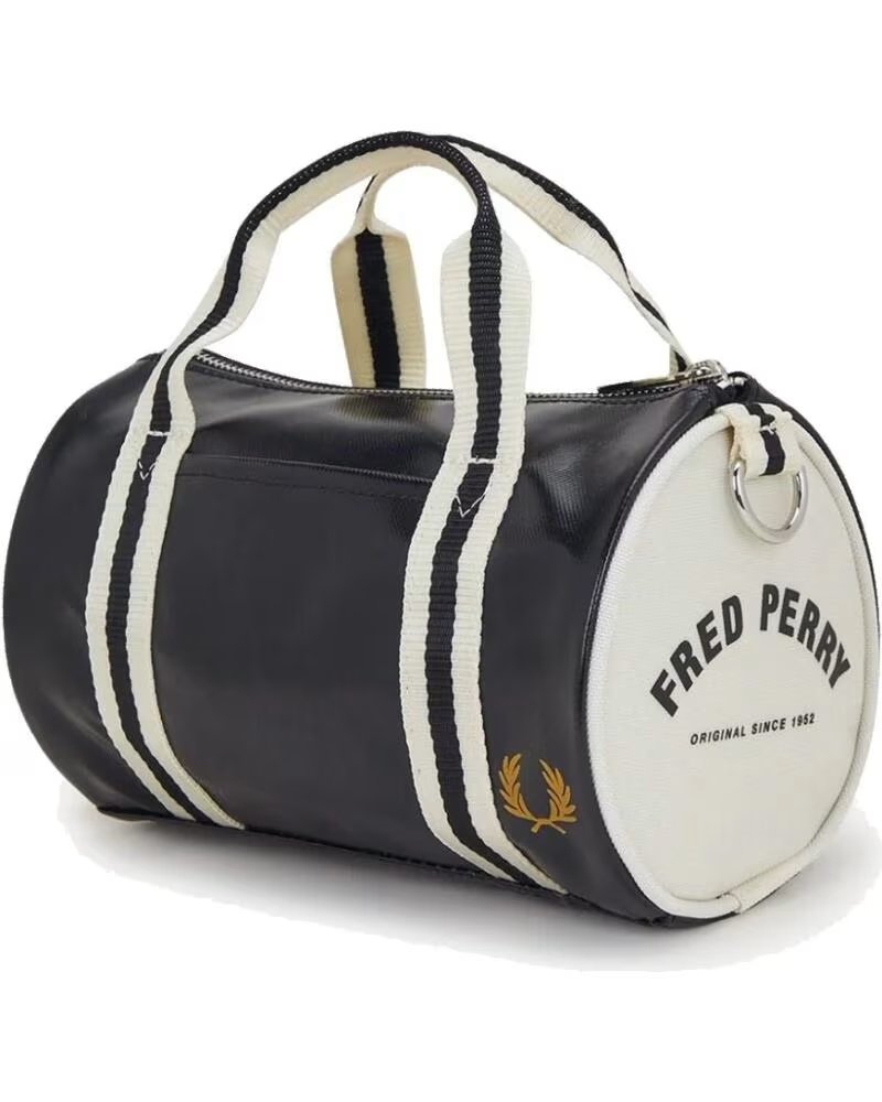 BORSA FRED PERRY CLASSIC MINI BARREL BAG NERA BLACK
