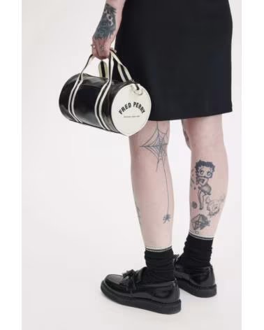 BORSA FRED PERRY CLASSIC MINI BARREL BAG NERA BLACK