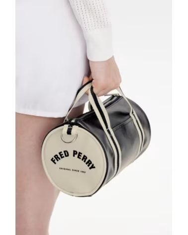 BORSA FRED PERRY CLASSIC MINI BARREL BAG NERA BLACK