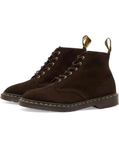 DR MARTENS 101 UB REPELLO CALF SUEDE CHOCOLATE BROWN
