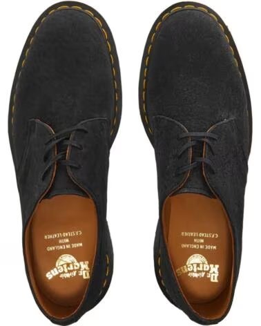 DR MARTENS 1461 SAVANNAH NUBUCK MADE IN ENGLAND CHAUSSURES NOIR BLACK
