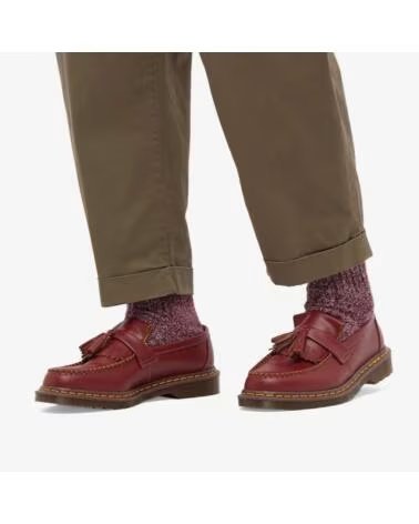 DR MARTENS ADRIAN MADE IN ENGLAND QUILON OXBLOOD - 39 BURGUNDY