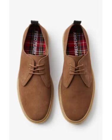 CHAUSSURES FRED PERRY LINDEN SUEDE B9160 TOBACCO MARRON BROWN